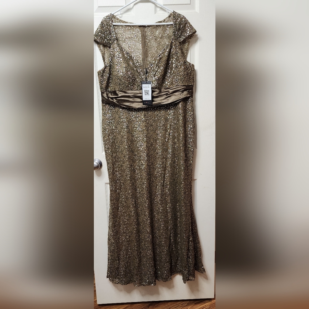Ever Pretty Metallic Gold Maxi Dress